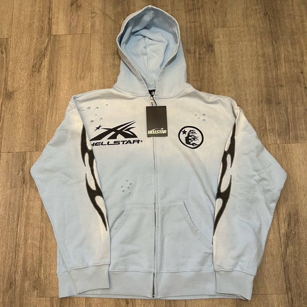 Authentic❗️Distressed Hellstar Zip up Hoodie